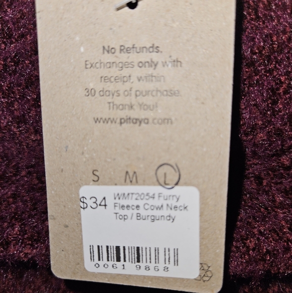 NWT Wasabi+Mint Furry Fleece Cowl Neck Long Sleeve Sweater - Picture 2 of 3